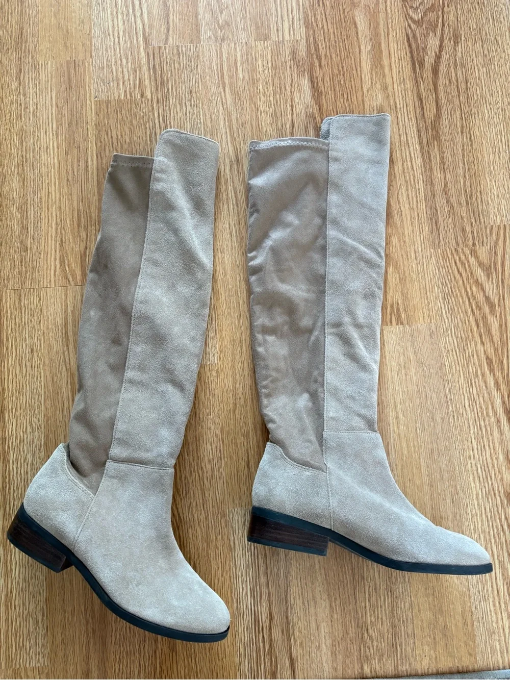 Lucky Brand Taupe Suede Knee High Boots Size 6 | Neutral Fall Boot